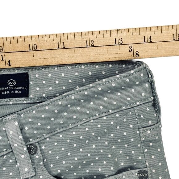 Adriano Goldschmied AG Pants Womens Size 26 R Gray Polka Dot Stevie Ankle Jeans - Picture 9 of 15